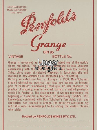 2019 Grange Penfolds Südaustralien