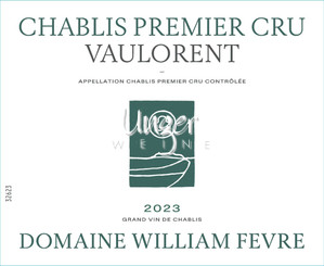 2023 Chablis Vaulorent Domaine 1er Cru Domaine William Fevre Chablis