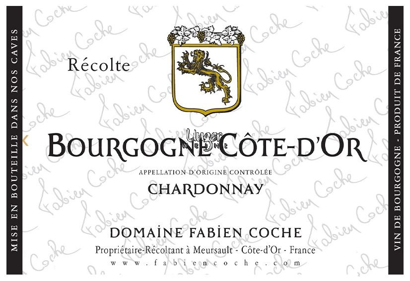 2021 Bourgogne Cote D’Or Chardonnay Domaine Fabien Coche Burgund