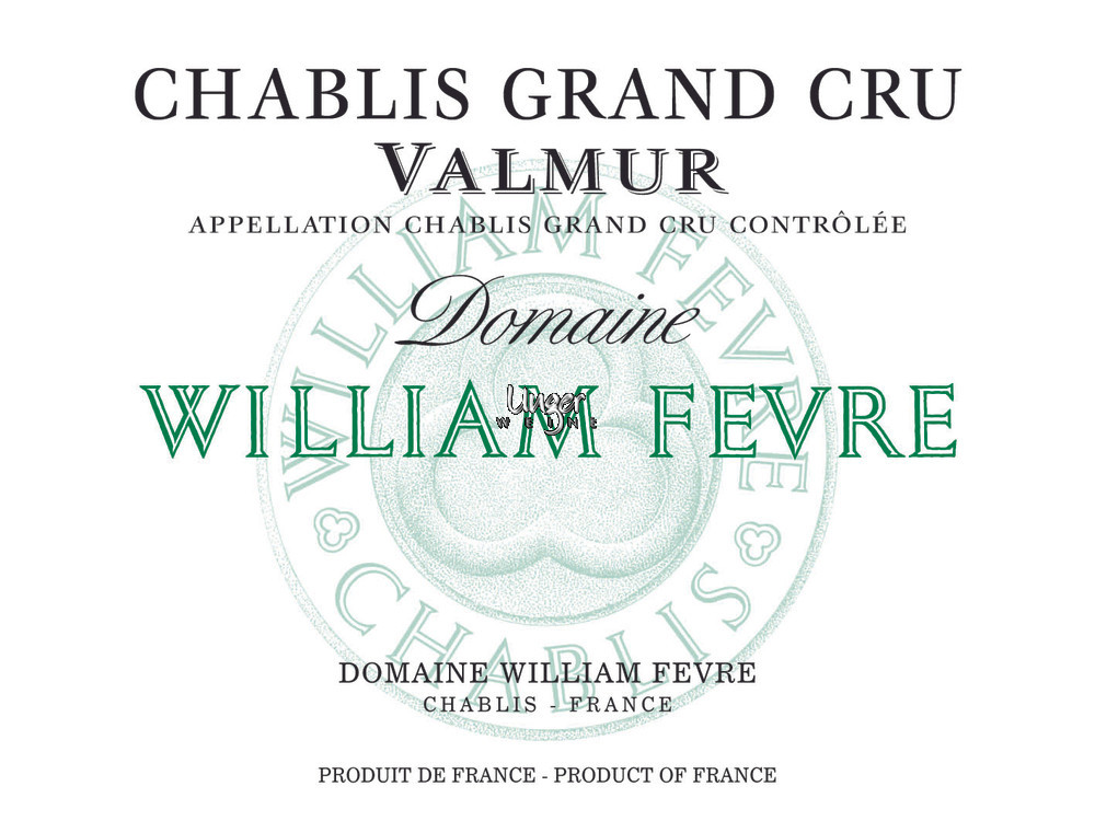 2020 Chablis Valmur Domaine Grand Cru Domaine William Fevre Chablis