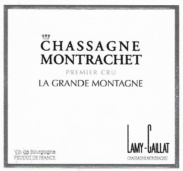 F. Lamy - Caillat - Chassagne-Montrachet 1er Cru La Grande Montagne 2018