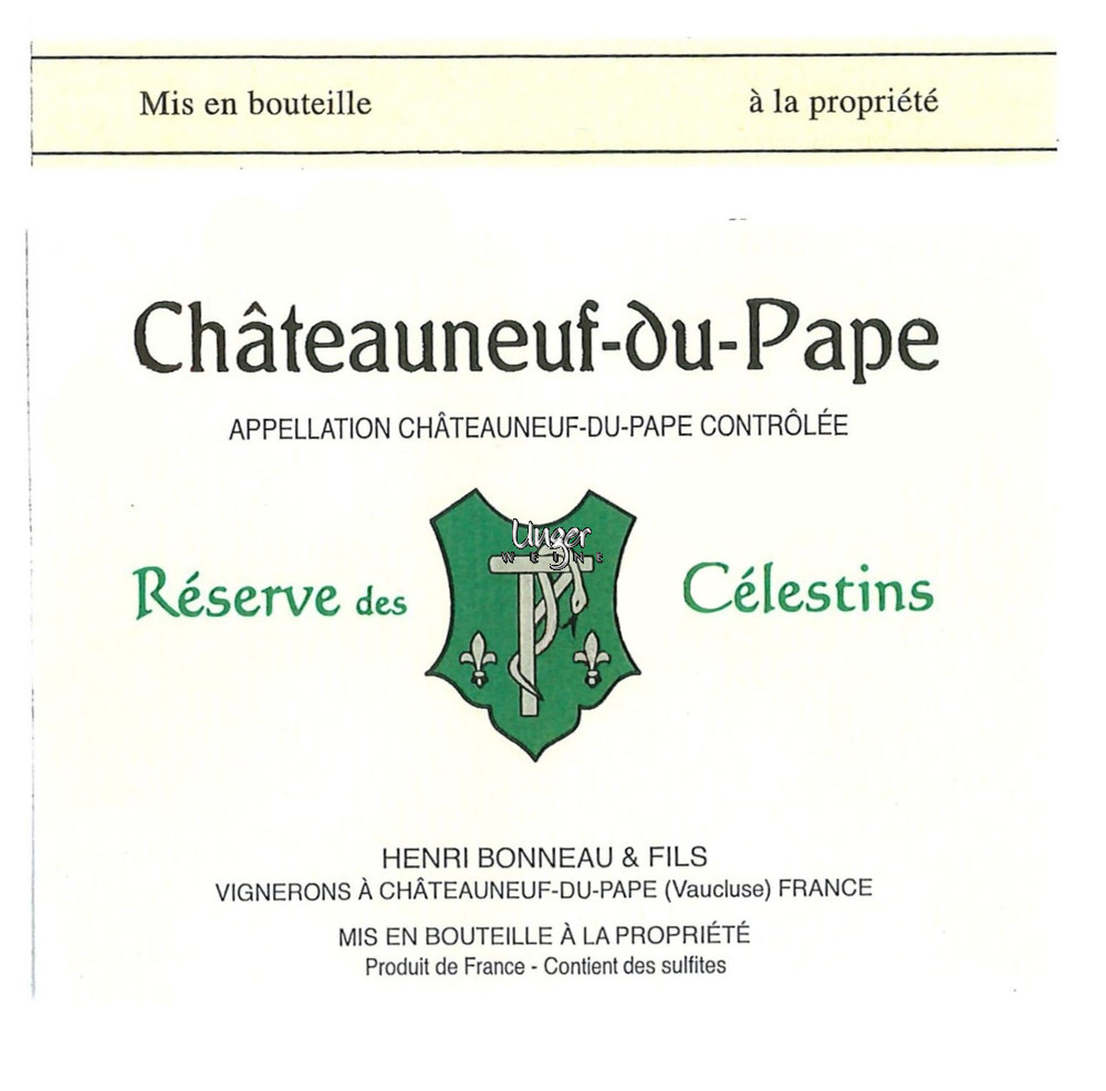 2017 Chateauneuf du Pape Reserve des Celestins Domaine Henri Bonneau Chateauneuf du Pape