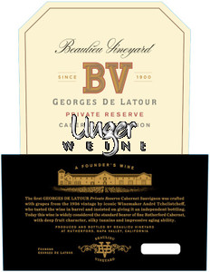 2019 Cabernet Sauvignon Georges de Latour Private Reserve Beaulieu Vineyard Napa Valley