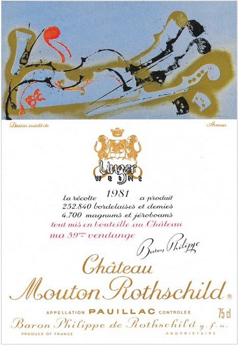1981 Chateau Mouton Rothschild Pauillac