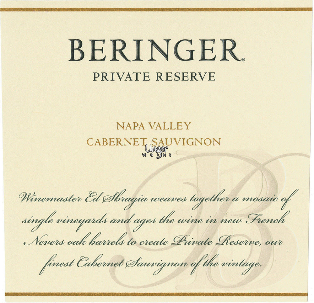 1977 Cabernet Sauvignon Private Reserve Beringer Napa Valley