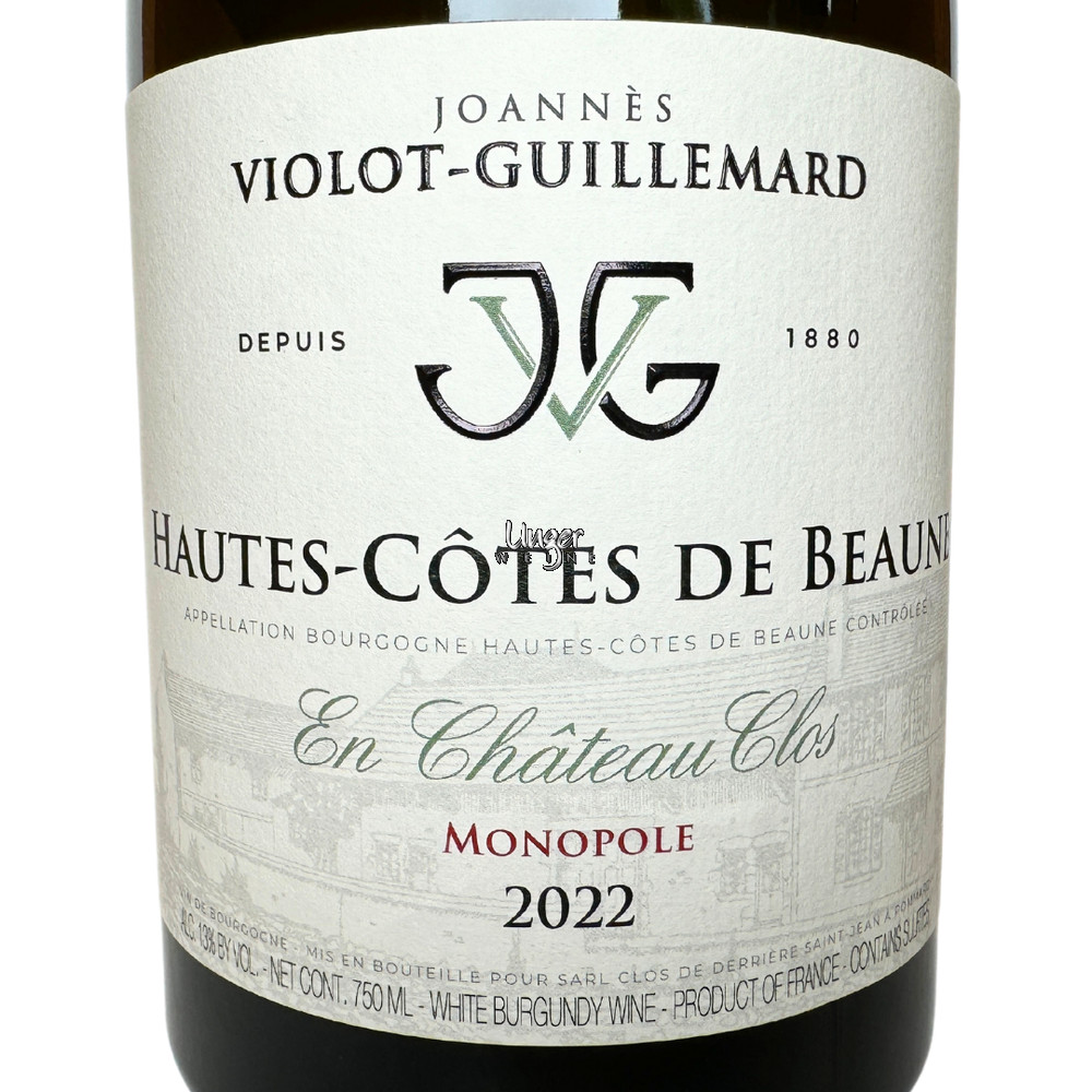 2022 Hautes-Cotes de Beaune En Chateau Clos Monopole blanc Joannes Violot-Guillemard Cote de Beaune