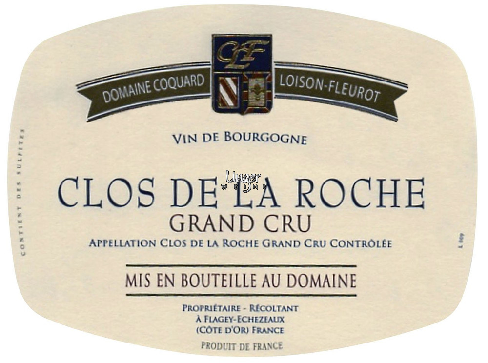 2018 Clos de la Roche Grand Cru Coquard Loison Fleurot Cote de Nuits