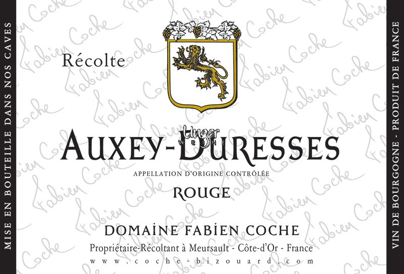 2020 Auxey-Duresses Domaine Fabien Coche Cote de Beaune
