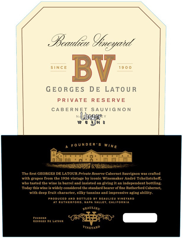 2019 Cabernet Sauvignon Georges de Latour Private Reserve Beaulieu Vineyard Napa Valley