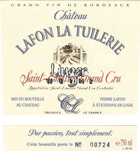 2014 Chateau Lafon La Tuilerie Saint Emilion