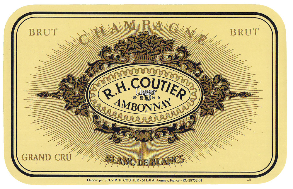 Champagne Brut Blanc de Blancs Grand Cru Coutier Champagne