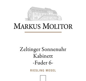 2011 Zeltinger Sonnenuhr Riesling Kabinett trocken Fuder 6 Weisse Kapsel Molitor, Markus Mosel