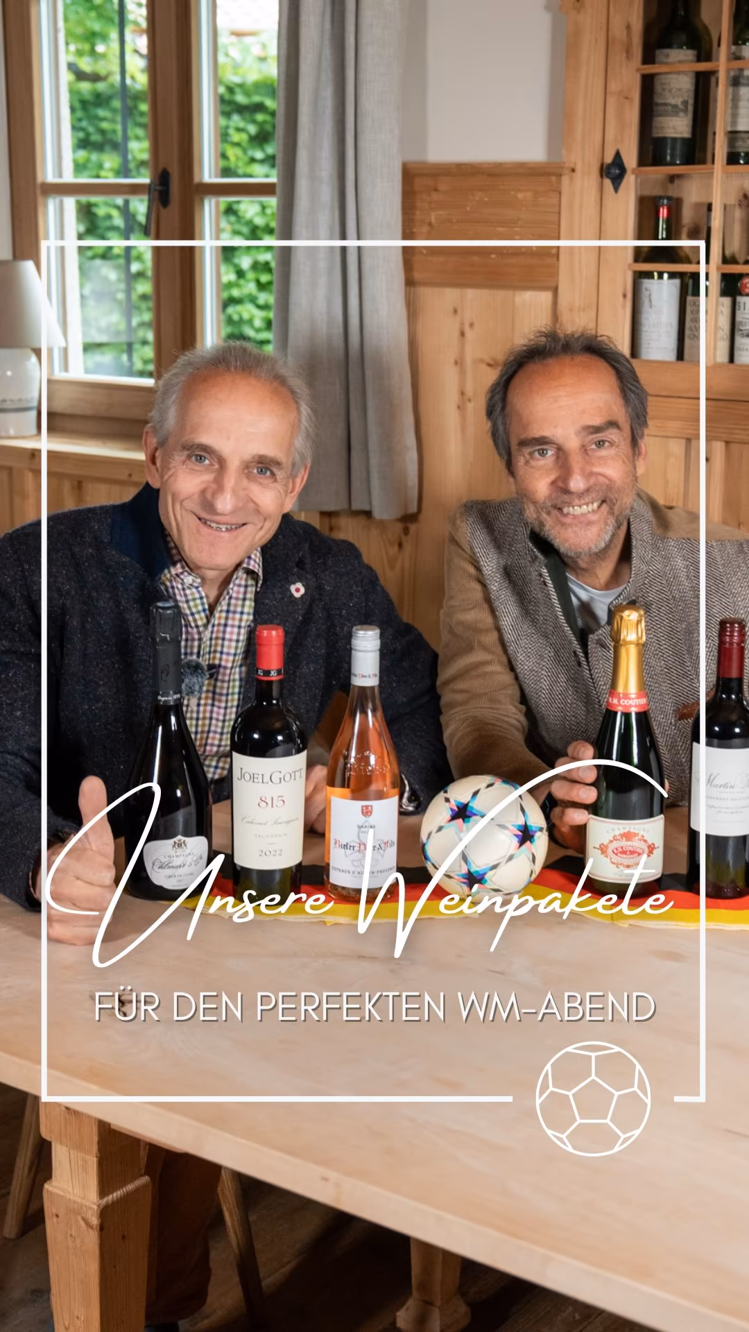 ⚽🍷 Endlich ist es so weit:
Die Fußball-WM startet!

Und mit den richtigen Weinen wird jeder Fußballabend noch ein bisschen besser.

Team Michael

🥨 🇩🇪Zum Anpfiff mit Chips & Salzstangen:
Charles Bieler Rosé Sabine – schön eisgekühlt und perfekt für den Start ins Spiel.

🍔🥩 Zu Burger & Steak:
Joel Gott 815 Cabernet Sauvignon: Kalifornische Power und ein echtes Match mit saftigen Burgern.

🏆🍾 Für das große Finale:
Vilmart Champagner: Wenn Deutschland Weltmeister wird, muss schließlich stilvoll gefeiert werden.

Team Wulf

🥨🍾 Zum Knabbern:
Coutier Cuvée Tradition: Denn Champagner und Chips sind ein unschlagbares Duo.

🍔🍷 Zu Burger & Steak: 
Martin Ray Cabernet Sauvignon: Elegant, kraftvoll und wie gemacht für lange Fußballnächte.

⚽️🇩🇪Zum Mitbringen oder für die Halbzeitpause:
Der limitierte Riesling von Künstler aus dem Rheingau: Frisch, animierend und immer eine gute Idee.

Egal für welches Team ihr euch entscheidet:
Am Ende gewinnen hoffentlich Deutschland und der gute Geschmack. ⚽🍷

Stimmt ab:
Team Michael oder Team Wulf?

Egal ob Vorrunde, Halbfinale oder Endspiel:
Mit den passenden Weinpairing wird jedes Spiel zum Volltreffer.
Welcher Wein darf bei euch während der WM nicht fehlen? ⚽🍷

@joelgottwines 
@bielerwines 
@martinraywinery 
@weingutkuenstler 
@champagnevilmart 
@rhcoutier 

#wm #fußballwm #winepairing #champagner #fussballabend