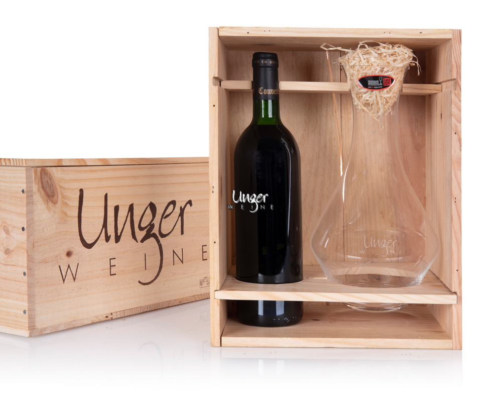 6er Bordeaux Holzkiste & Magnum Decanter Riedel Unger Weine