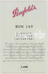Penfolds - Cabernet Sauvignon Bin 169 Coonawarra 2022