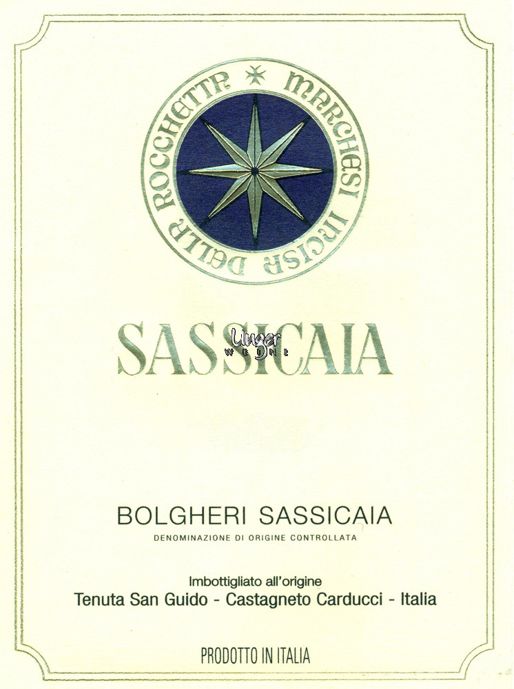 2016 Sassicaia VdT Tenuta San Guido Toskana