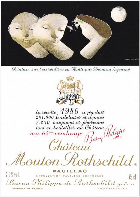 1986 Chateau Mouton Rothschild Pauillac