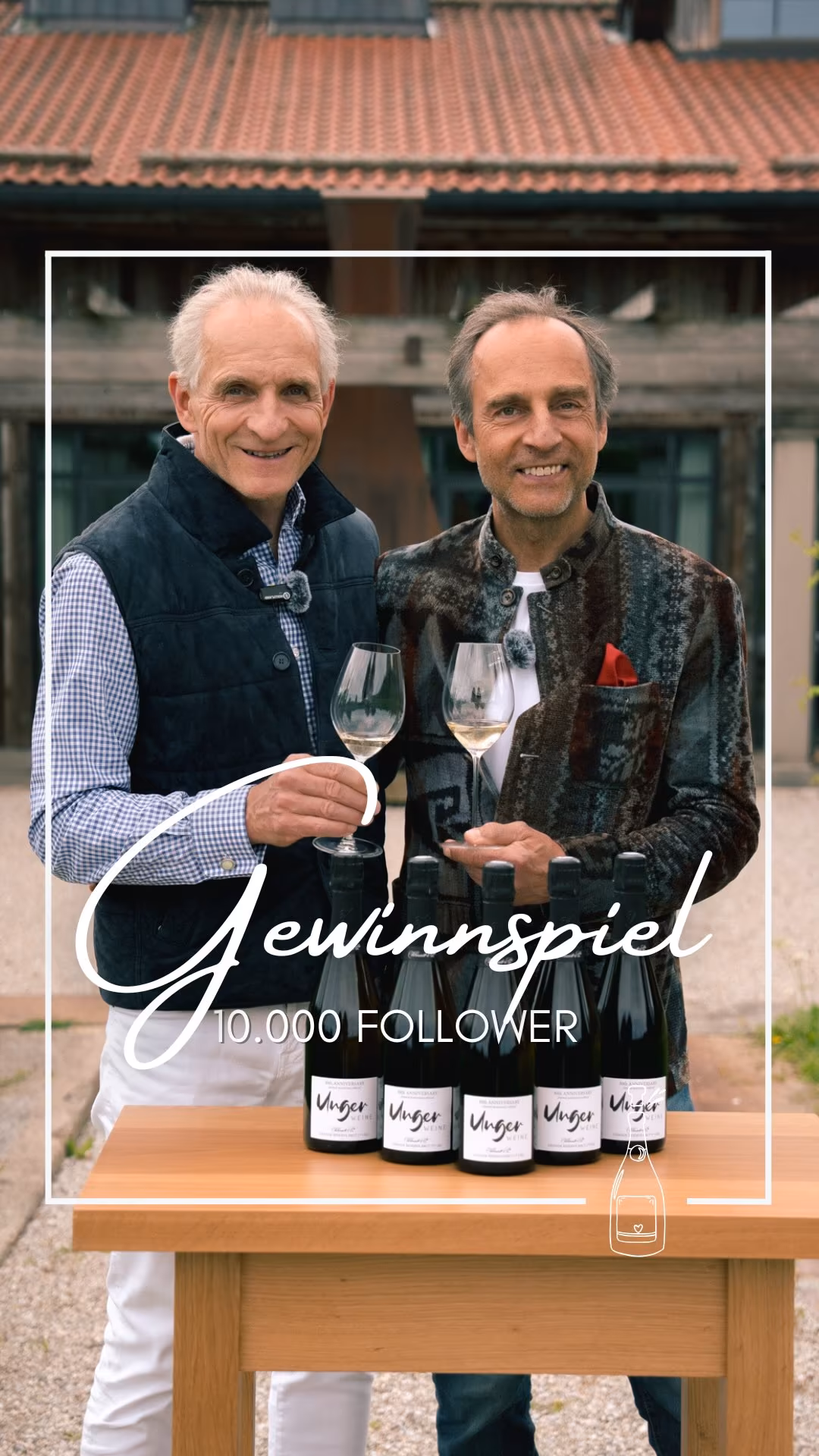 🥂 10.000 Follower, das möchten wir mit euch feiern!
 
Wir sind unglaublich dankbar für eure Unterstützung, eure Begeisterung für große Weine und die vielen schönen Momente, die wir hier gemeinsam teilen. Deshalb möchten wir euch etwas zurückgeben und verlosen insgesamt 5 limitierte Unger Weine Editionen von Vilmart. Jeweils inklusive passendem Champagner-Verschluss. 🍾✨
 
So könnt ihr teilnehmen:
 
1️⃣ Folgt unserem Account @ungerweine
2️⃣ Liked diesen Beitrag ❤️
3️⃣ Markiert außerdem in einem Kommentar die Person(en), mit denen ihr diese besondere Flasche genießen würdet 🥂
 
➡️ Unser Tipp: Das Reposten unseres Reels in eurer Story kann eure Gewinnchance erhöhen.
 
Wir wünschen euch viel Glück! 🍀
 
#ungerweine #gewinnspiel #champagner #vilmart #winecommunity
____________________________________________
 
Teilnahmeberechtigt sind alle Personen ab 18 Jahren mit Wohnsitz in Deutschland und Österreich.
Keine Barauszahlung, der Rechtsweg ist ausgeschlossen.
Dieses Gewinnspiel steht in keiner Verbindung zu Instagram und wird in keiner Weise von Instagram gesponsert, unterstützt oder organisiert.
 
Teilnahme bis Montag, den 22.06.2026, um 23:59 Uhr möglich. Die Auslosung erfolgt am Mittwoch, den 24.06.2026, in unserer Instagram-Story.
 
Alle Informationen zum Gewinnspiel und die Teilnahmebedingungen findet ihr unter:
www.ungerweine.de/teilnahmebedingungen-gewinnspiel