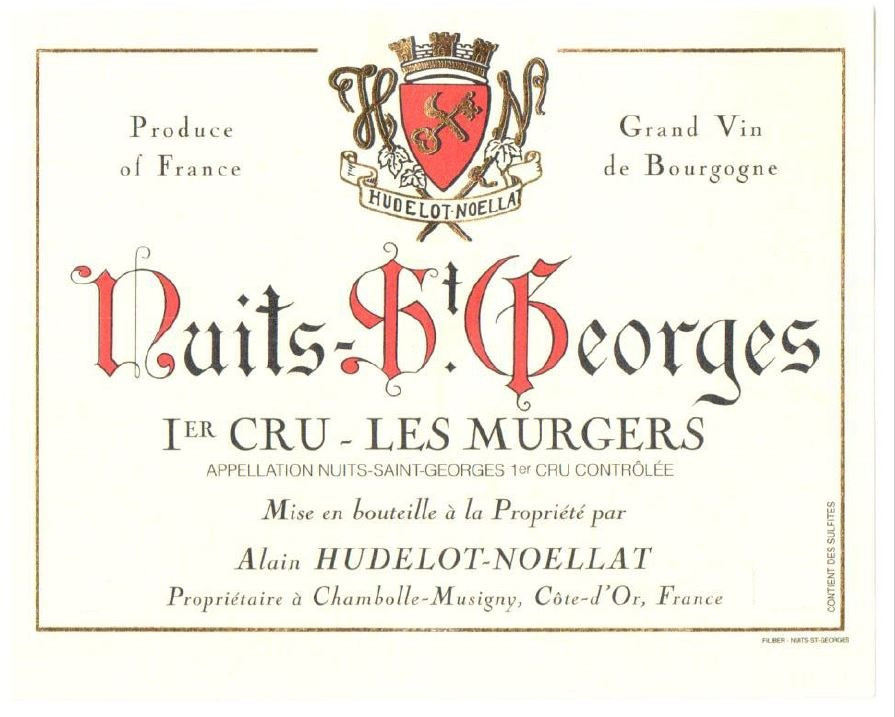 Hudelot Noellat - Nuits Saint Georges Les Murgers 1er Cru 2018