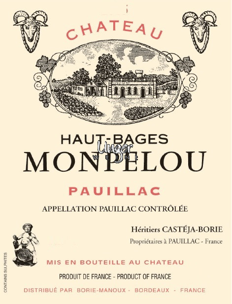 2019 Chateau Haut Bages Monpelou Pauillac
