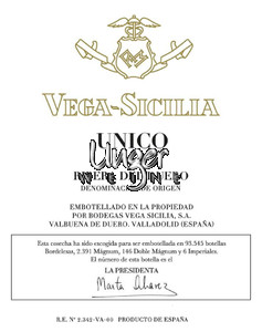 2010 Unico Vega Sicilia Ribera del Duero