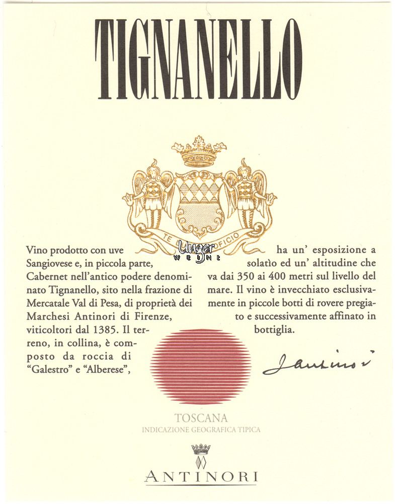 2018 Tignanello Antinori Toskana