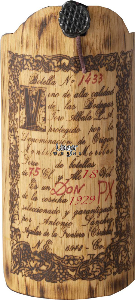 1929 Don Px Convento Seleccion Toro Albala DO Montilla Moriles