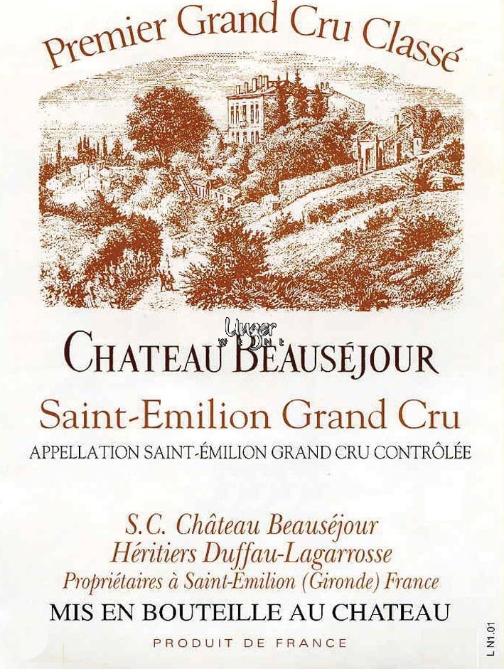 1990 Chateau Beausejour Duffau Lagarosse Chateau Beausejour Duffau-Lagarrosse Saint Emilion