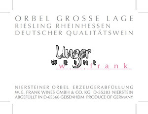 2016 Riesling Orbel Grosse Lage Weingut W.E. Frank Rheinhessen
