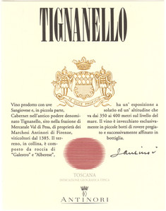 Antinori - Tignanello 1999