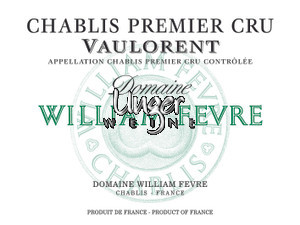 2020 Chablis Vaulorent Domaine 1er Cru Domaine William Fevre Chablis