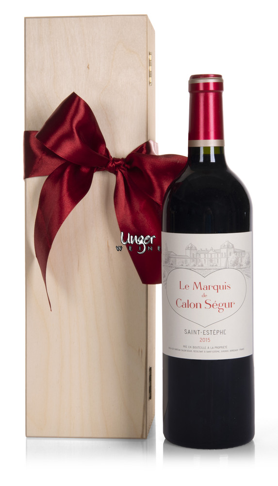 2015 Marquis de Calon in Geschenkholzkiste Chateau Calon Segur Saint Estephe