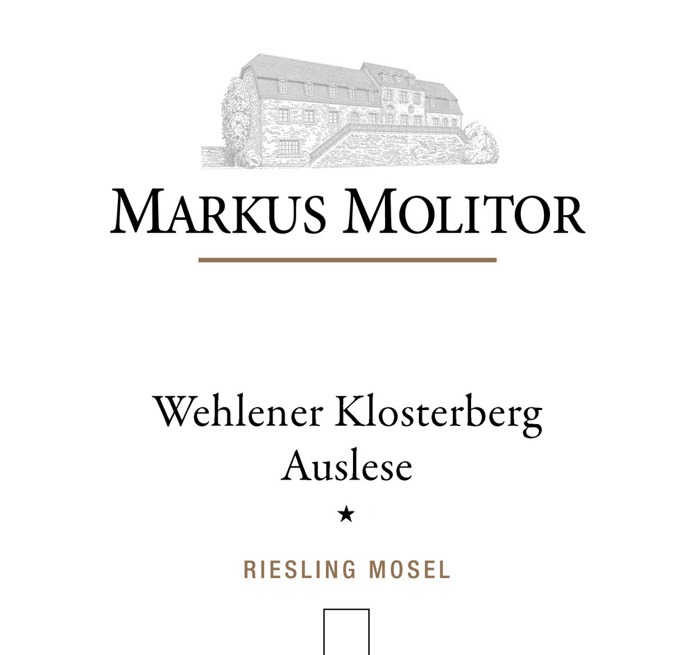 Molitor, Markus - Wehlener Klosterberg Riesling Auslese * trocken Weiße Kapsel 2018