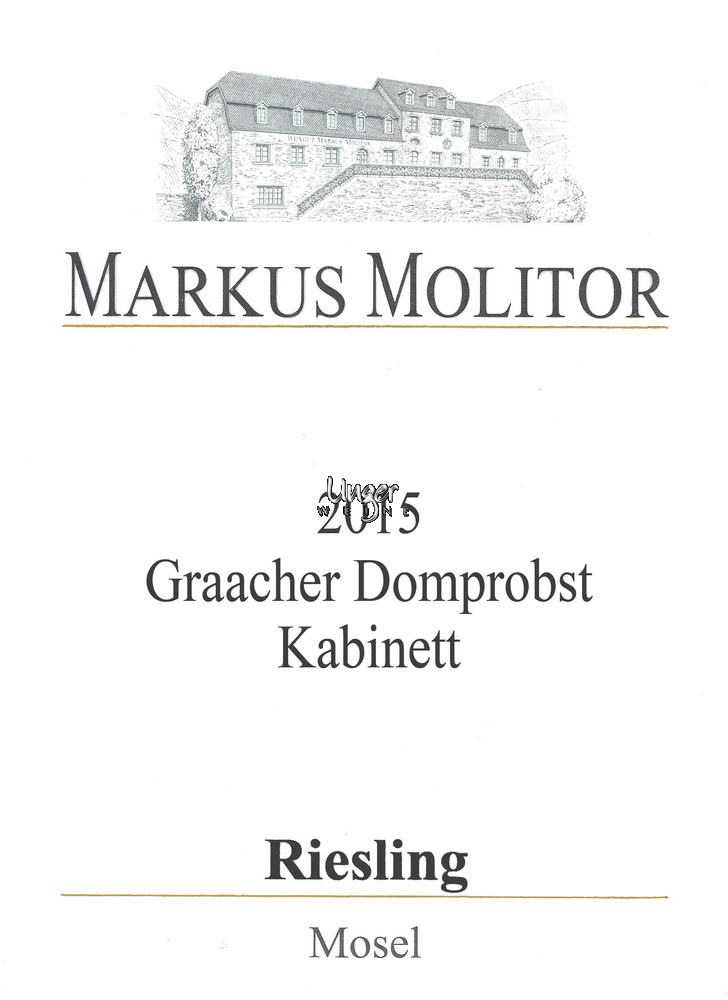 2015 Graacher Domprobst Riesling Kabinett Weiße Kapsel Molitor, Markus Mosel