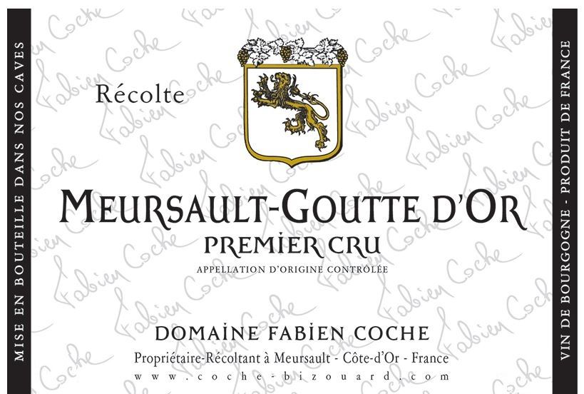 2021 Meursault Goutte D’Or 1er Cru Domaine Fabien Coche Cote de Beaune