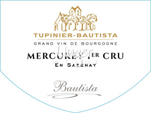 2022 Mercurey En Sazenay 1er Cru Blanc Domaine Tupinier-Bautista Cote Chalonnaise