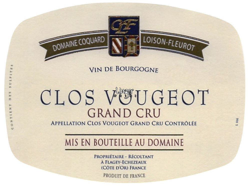 2018 Clos de Vougeot Grand Cru Coquard Loison Fleurot Cote de Nuits