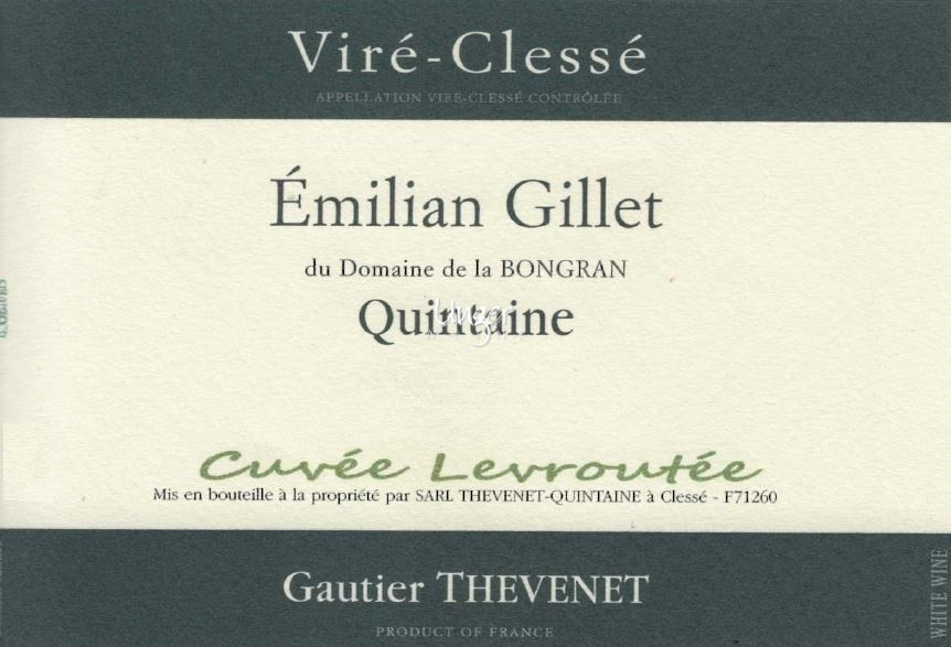 Domaine de la Bongran - Vire Clesse - CUVEE GILLET LEVROUTEE 2017