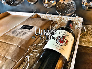 ROUGE DE BORDEAUX-Mehl und Wein Präsent Bongu & Chateau d´Aiguilhe 2018 Cotes de Castillon