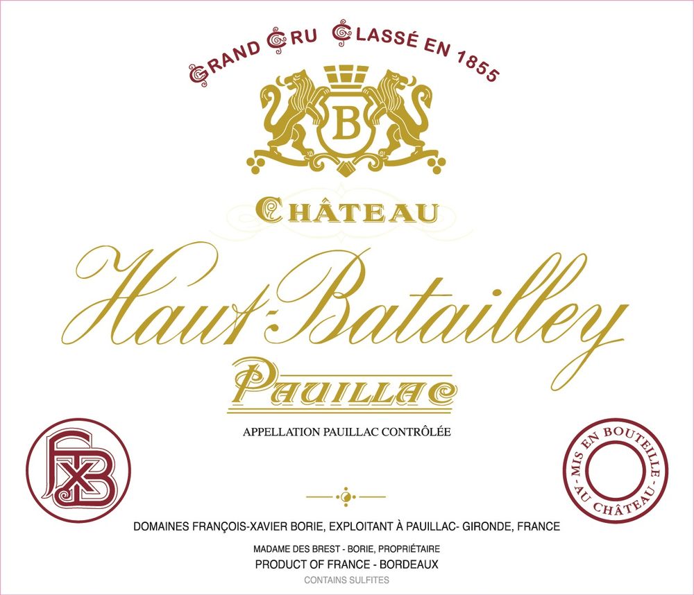 ⁨Chateau Haut Batailley 2007⁩ ⁨3,0 L⁩