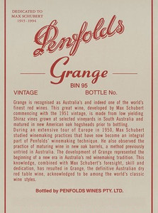 1993 Grange Penfolds Südaustralien