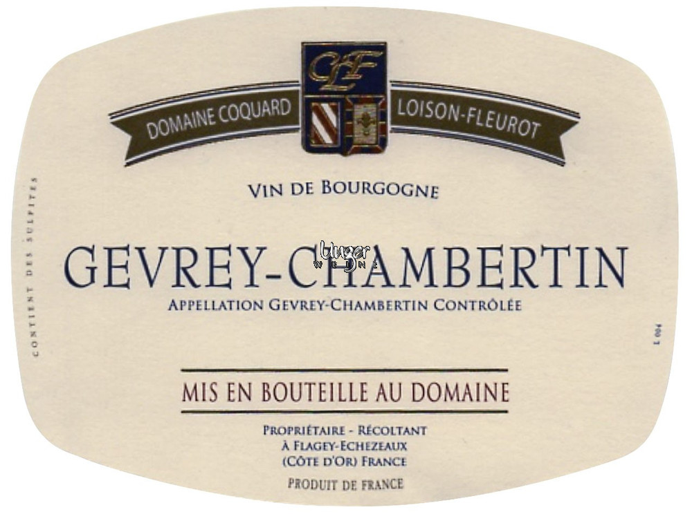 2017 Gevrey Chambertin AC Coquard Loison Fleurot Cote de Nuits