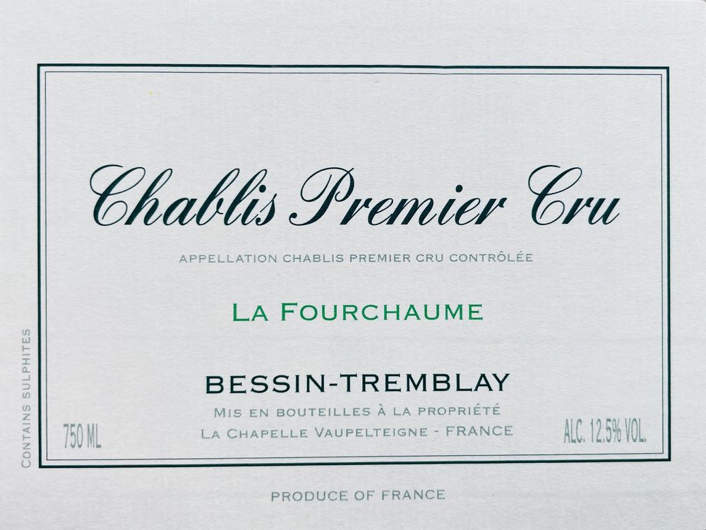 Domaine Bessin Tremblay - Chablis La Fourchaume 1er Cru 2022
