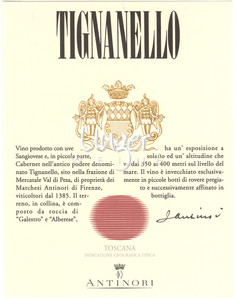 1987 Tignanello Antinori Toskana