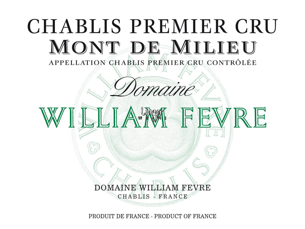 2020 Chablis Mont de Milieu Domaine 1er Cru Domaine William Fevre Chablis