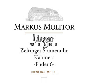 2011 Zeltinger Sonnenuhr Riesling Kabinett trocken Fuder 6 Weisse Kapsel Molitor, Markus Mosel