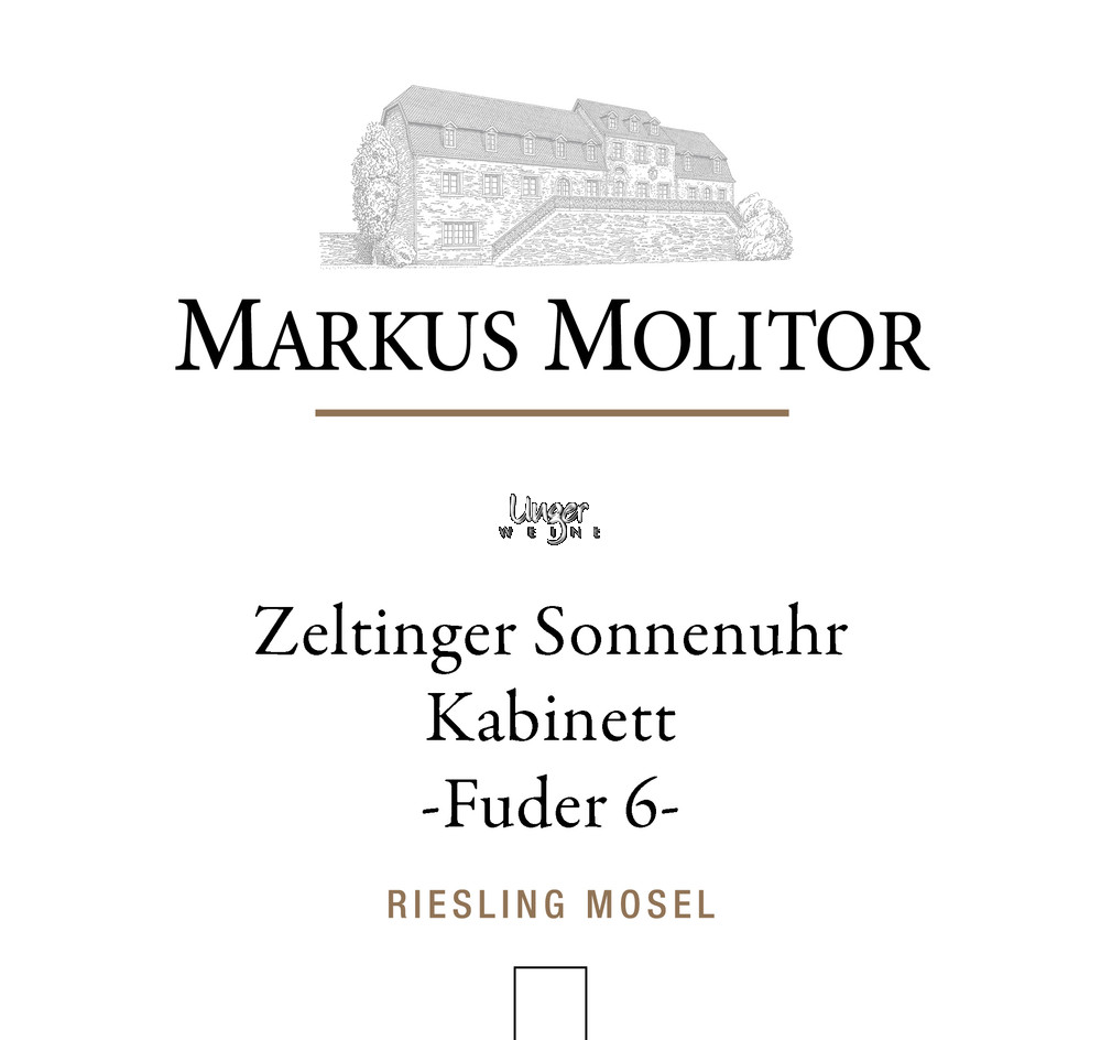 2011 Zeltinger Sonnenuhr Riesling Kabinett trocken Fuder 6 Weisse Kapsel Molitor, Markus Mosel