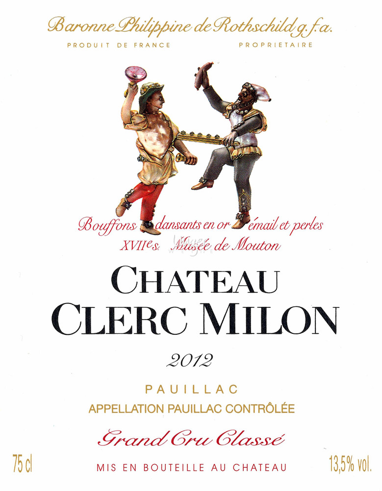 Chateau Clerc Milon Rothschild 2012