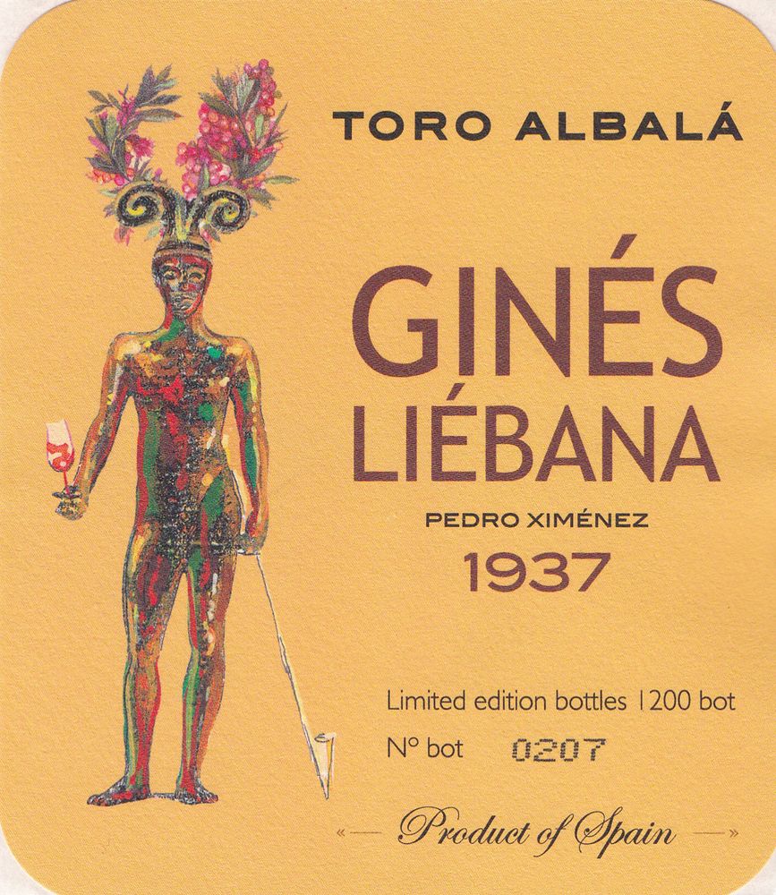 Toro Albala - Don Px Convento Gines Liebana 1937