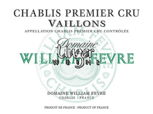 2020 Chablis Vaillons Domaine 1er Cru Domaine William Fevre Chablis